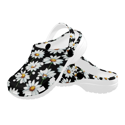 Daisy Print Pattern Unisex Clogs Shoes