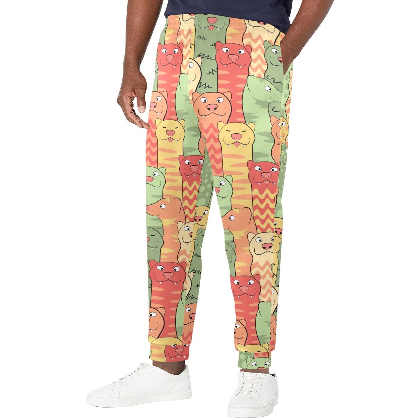 Ferret Pattern Print Design 01 Men's Casual Track Pants
