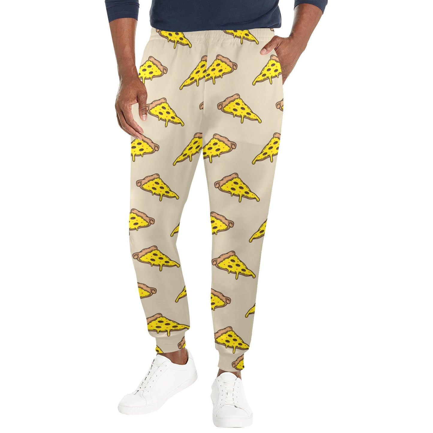 Pizza Pattern Print Design A04 Men's Casual Track Pants