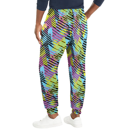 funky Design Print Pattern JJ0236 Men's Casual Track Pants