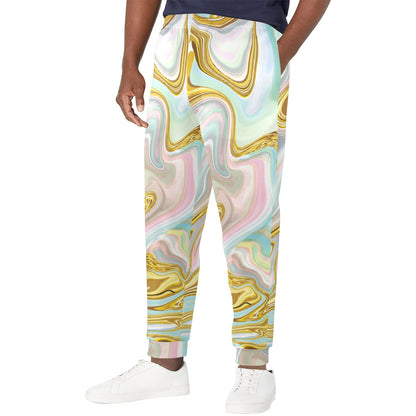 Gold Sweet Marble Men's Casual Track Pants