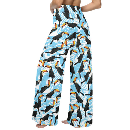 Toucan Print Design LKS303 Women's Wide Leg Lounge Pants