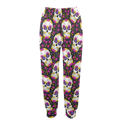 sugar skull Floral Pattern Women's Casual Track Pants