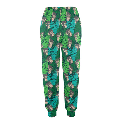 Chimpanzee Pattern Print Design 01 Women's Casual Track Pants