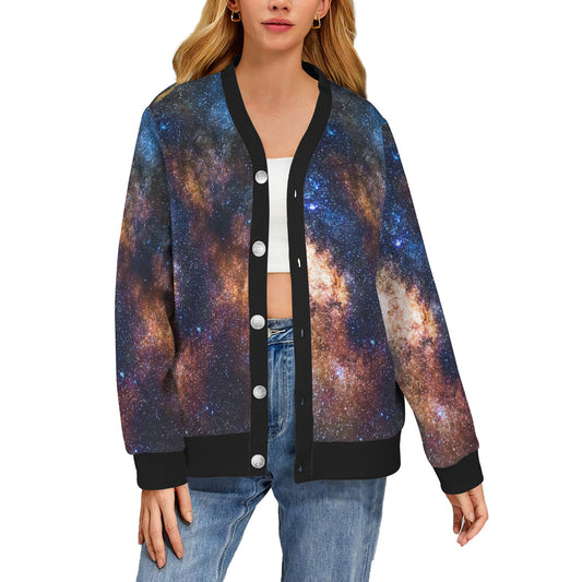 Celestial Milky way Galaxy Women's Cardigan