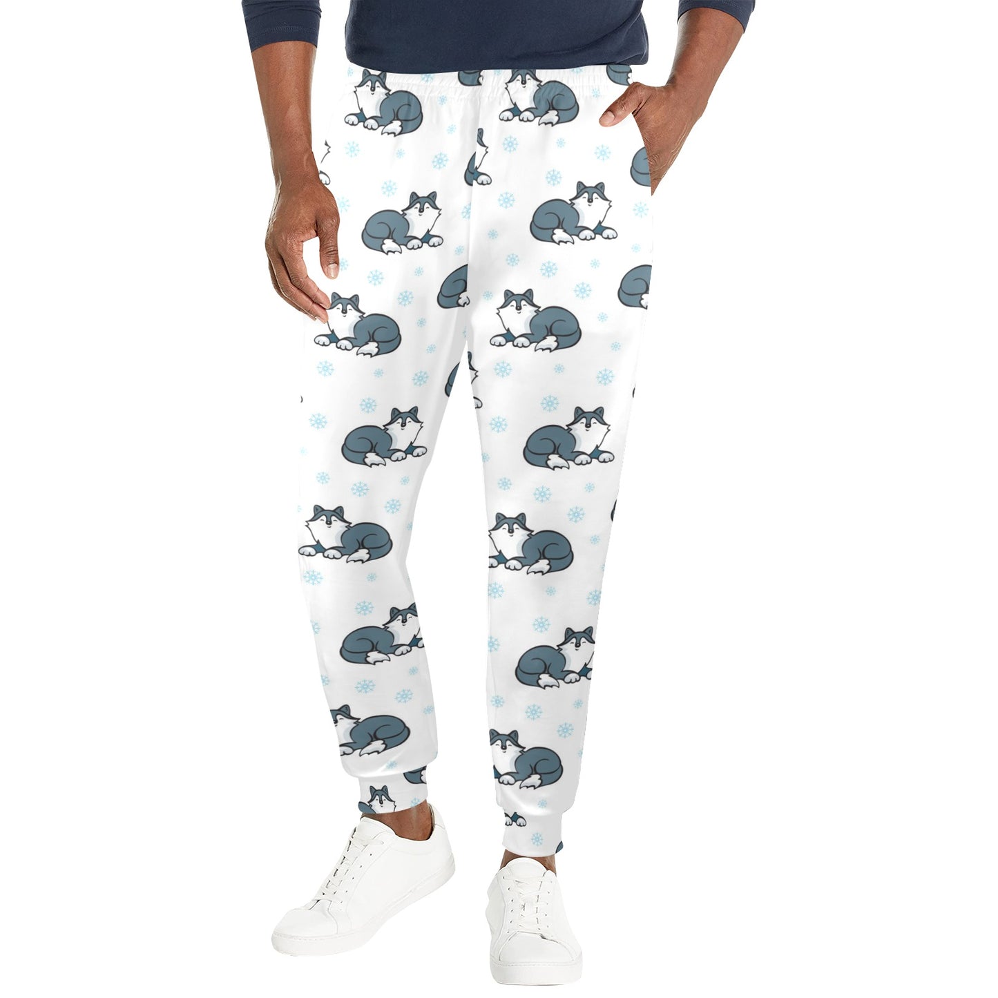 Alaskan Malamute Pattern Print Design 03 Men's Casual Track Pants