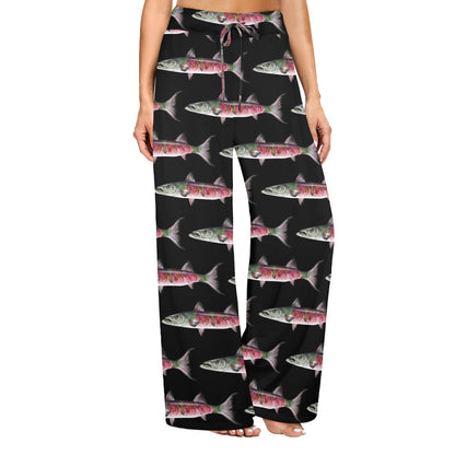 Barracuda Pattern Print Design 02 Women's Wide Leg Lounge Pants
