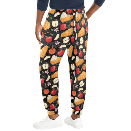 Apple Pie Pattern Print Design 01 Men's Casual Track Pants