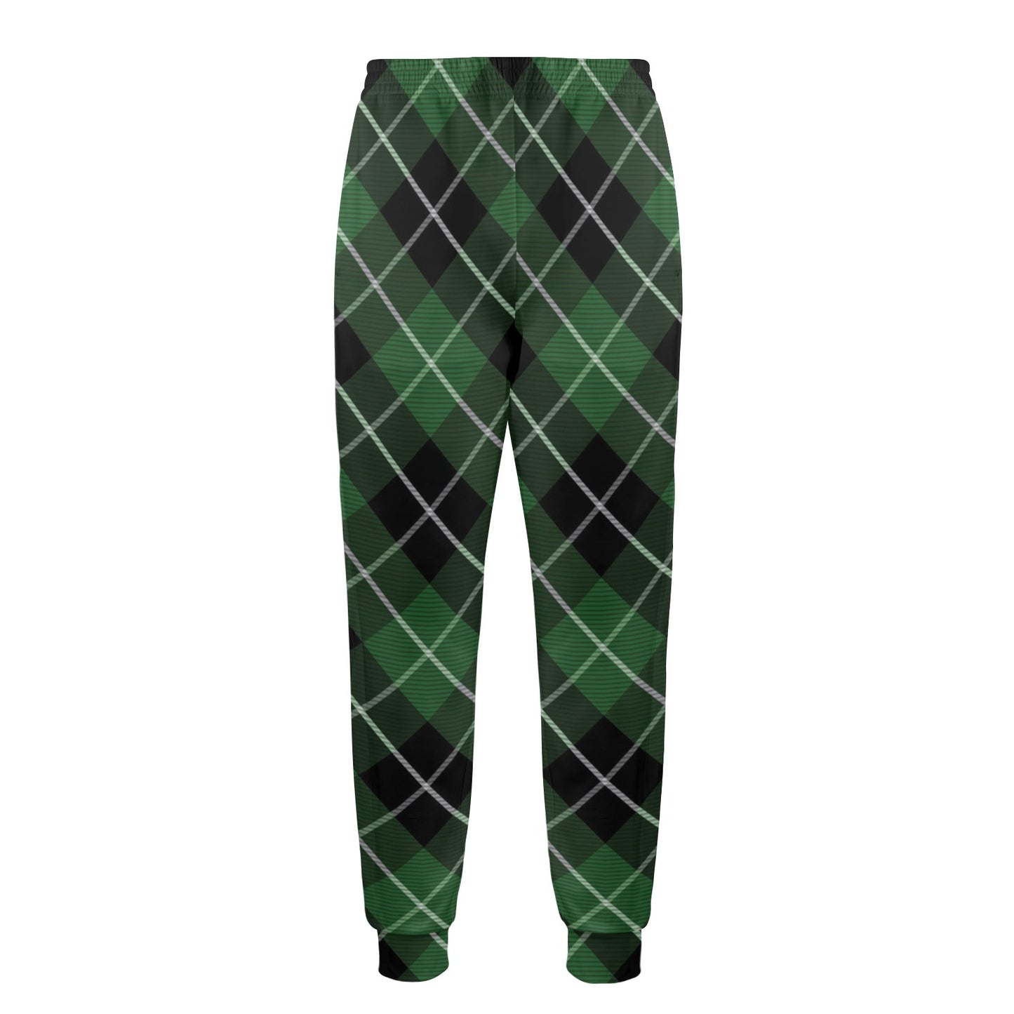 Plaid Green Pattern Print Design A05 Men's Casual Track Pants