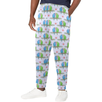 Budgerigar Pattern Print Design 05 Men's Casual Track Pants
