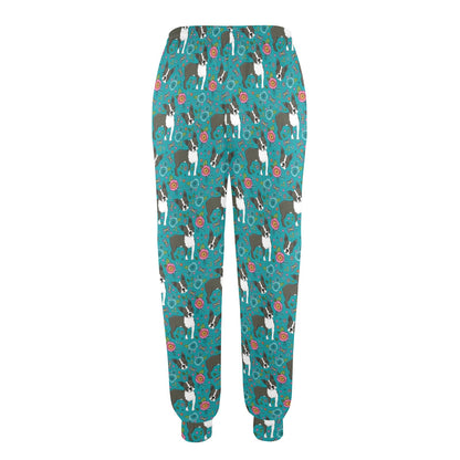 Boston Terrier Pattern Print Design 07 Women's Casual Track Pants