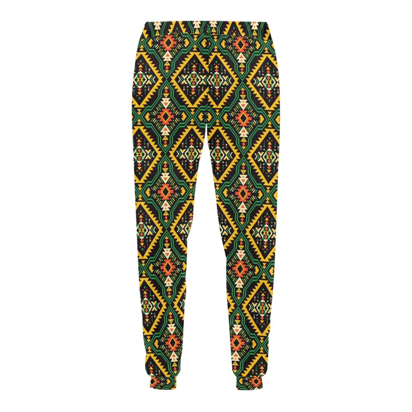 Kente Green Design African Print Men's Sweatpants