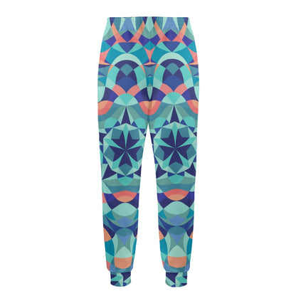 Kaleidoscope Pattern Print Design 03 Men's Casual Track Pants