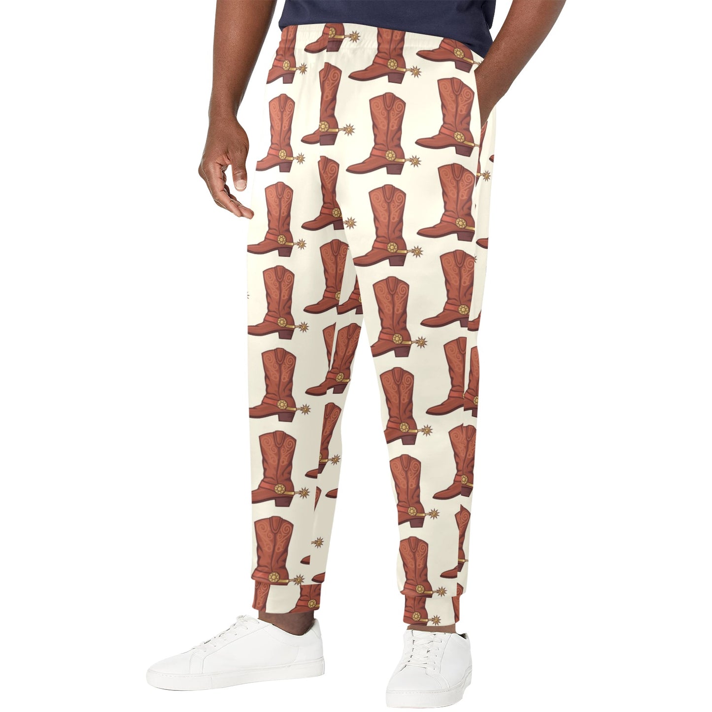 Cowboy Pattern Print Design 06 Men's Casual Track Pants
