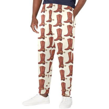 Cowboy Pattern Print Design 06 Men's Casual Track Pants
