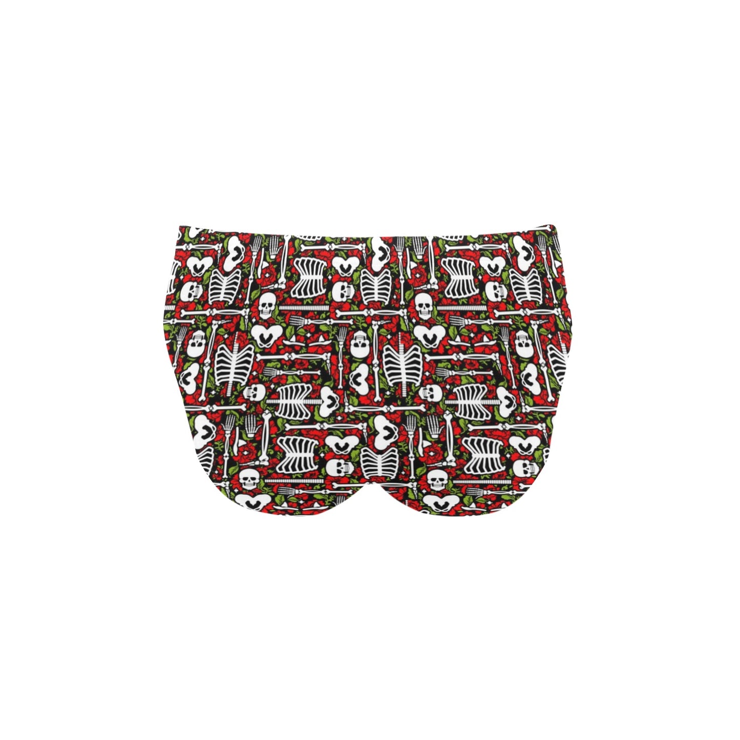 Skeleton Pattern Print Men's Swimming Briefs