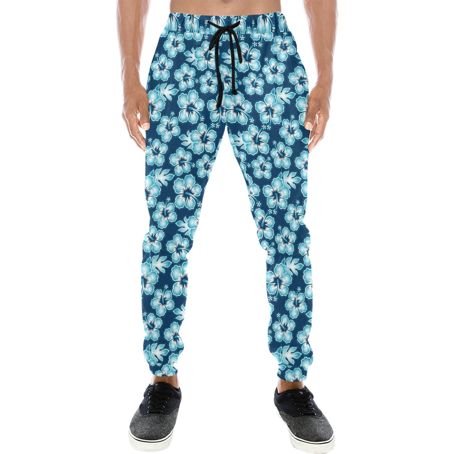 Hibiscus Flower Hawaiian Themed Men's Sweatpants