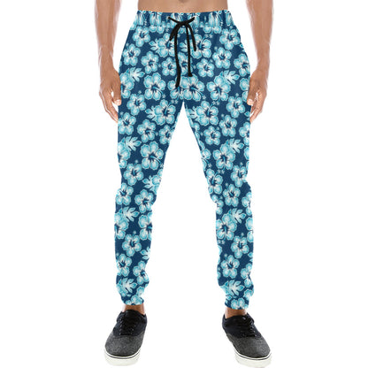 Hibiscus Flower Hawaiian Themed Men's Sweatpants