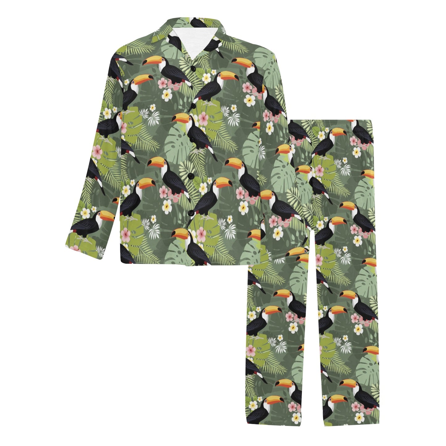 Toucan Print Design LKS304 Men's Long Pajama Set