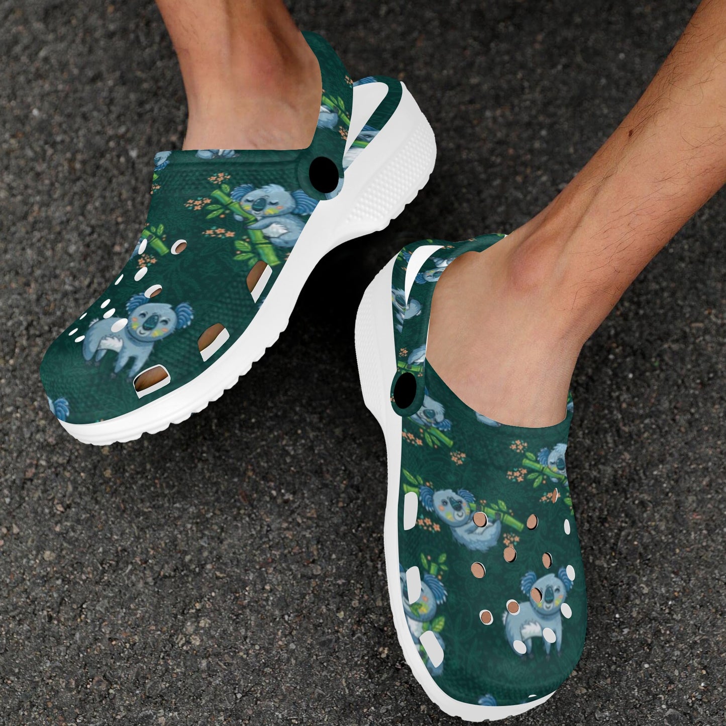 Koala Blue Design Print Unisex Clogs Shoes