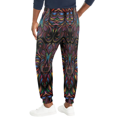 Colorful Art Wolf Men's Casual Track Pants