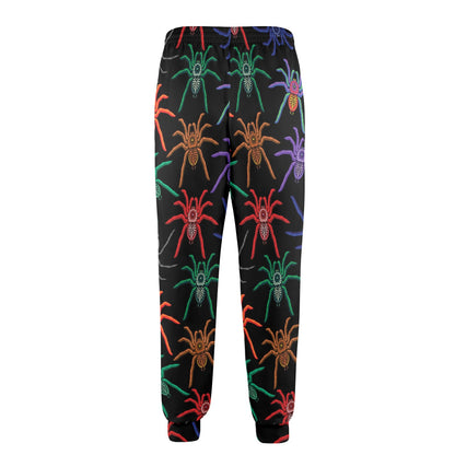 Tarantula Neon Color Pattern Print Design 03 Men's Casual Track Pants