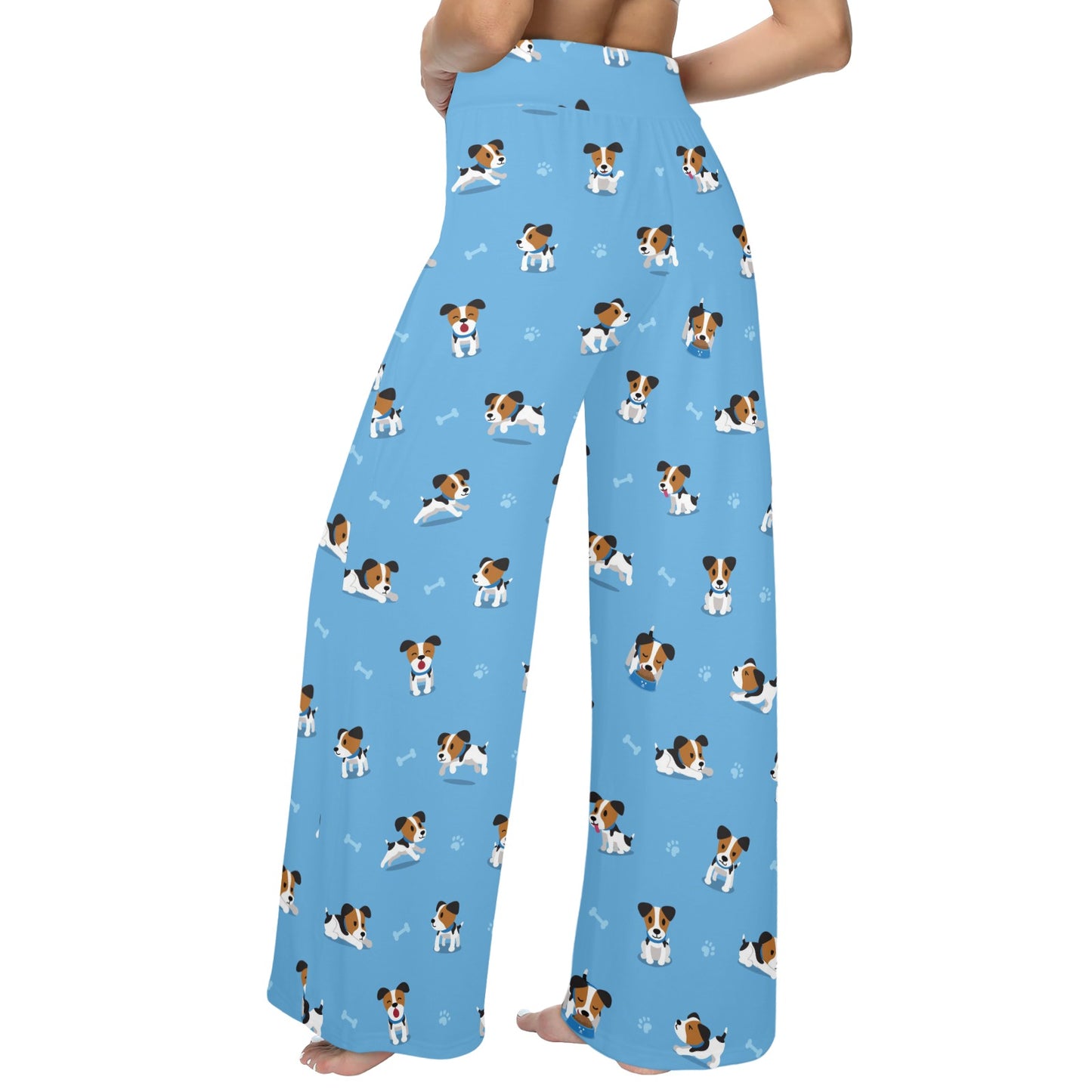 Russell Terriers Print Design LKS3010 Women's Wide Leg Lounge Pants