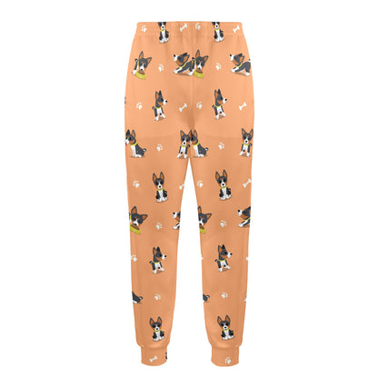 Basenji Pattern Print Design 01 Men's Casual Track Pants