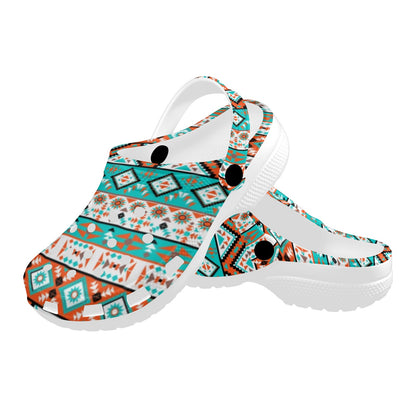 Navajo Style Print Pattern Unisex Clogs Shoes