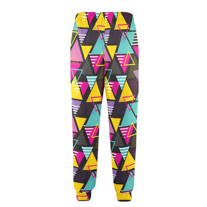 Geometric Colorful Pattern Print Design 02 Men's Casual Track Pants