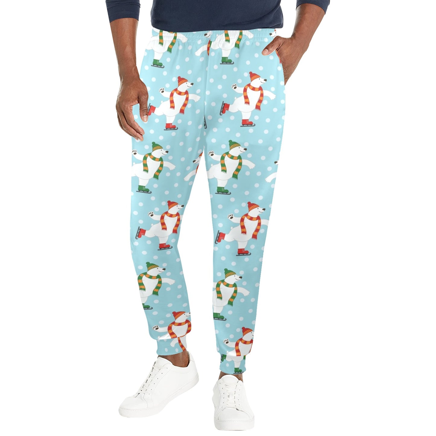 Polar Bear Pattern Print Design PB07 Men's Casual Track Pants