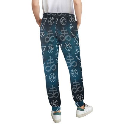 Pentagram Pattern Print Design A03 Women's Casual Track Pants
