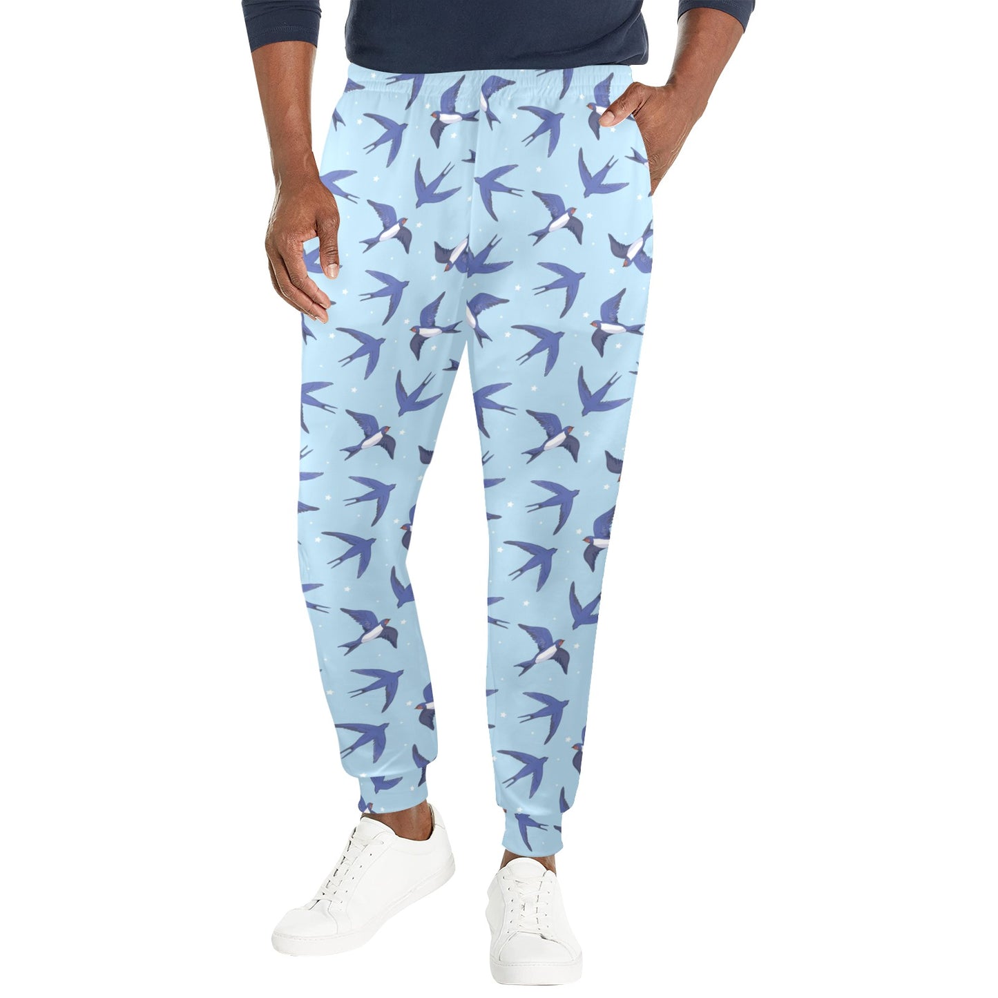 Swallow Bird Pattern Print Design 06 Men's Casual Track Pants