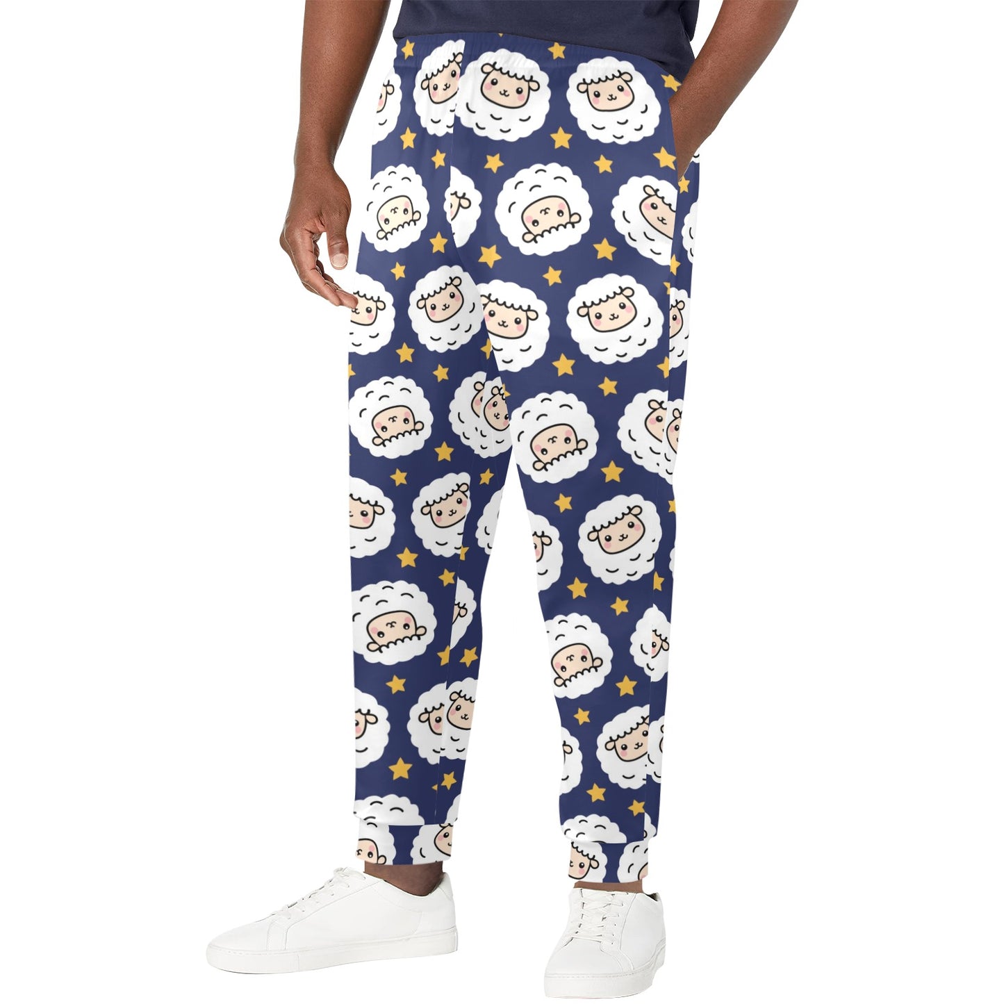 Sheep Print Design LKS402 Men's Casual Track Pants