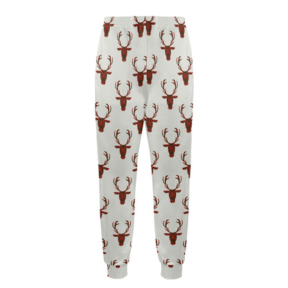 Deer tartan Design Print Pattern JJ073 Men's Casual Track Pants