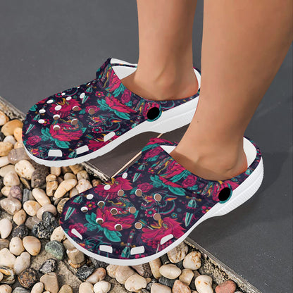 Old School Tattoo Print Unisex Clogs Shoes
