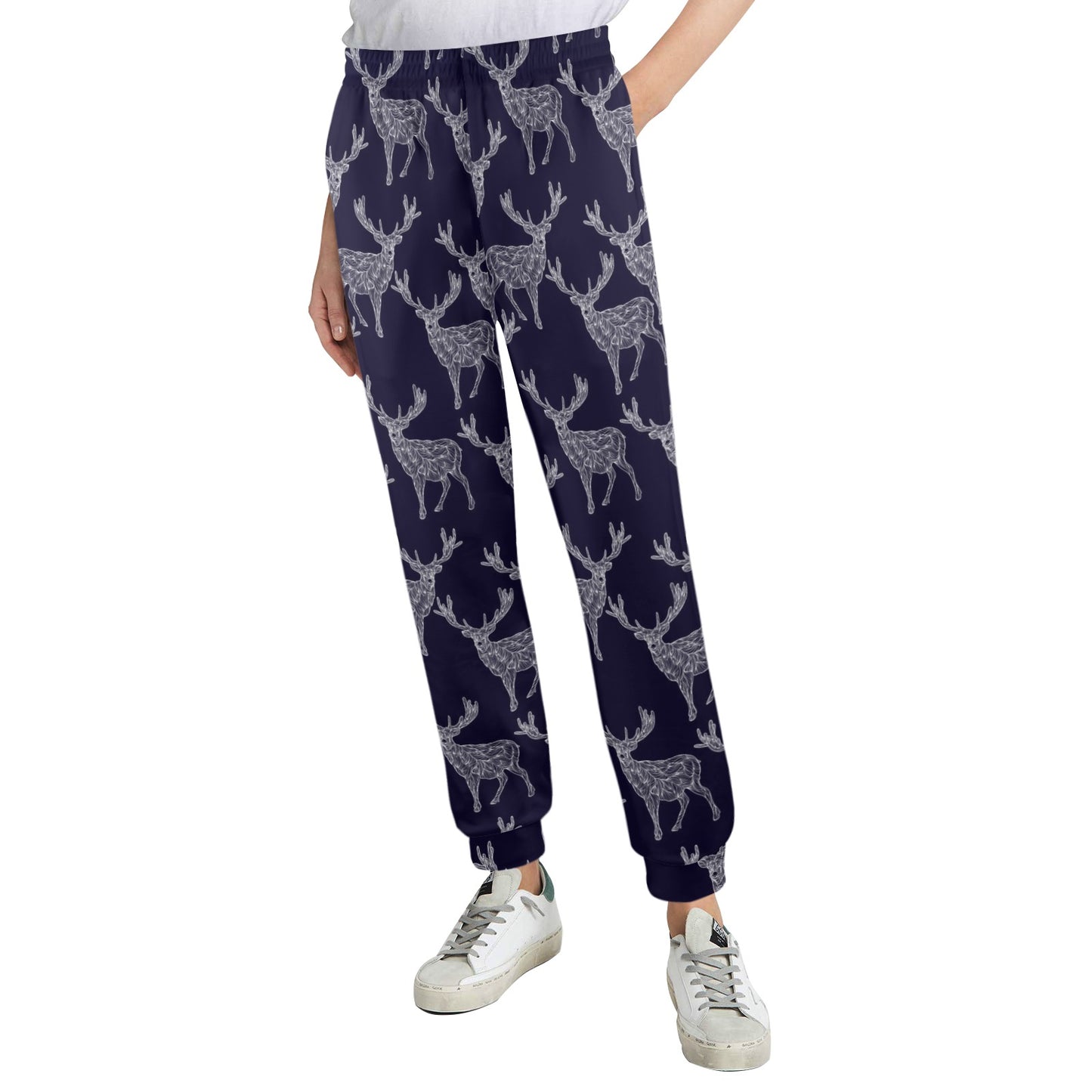 elk Design Print Pattern JJ0196 Women's Casual Track Pants