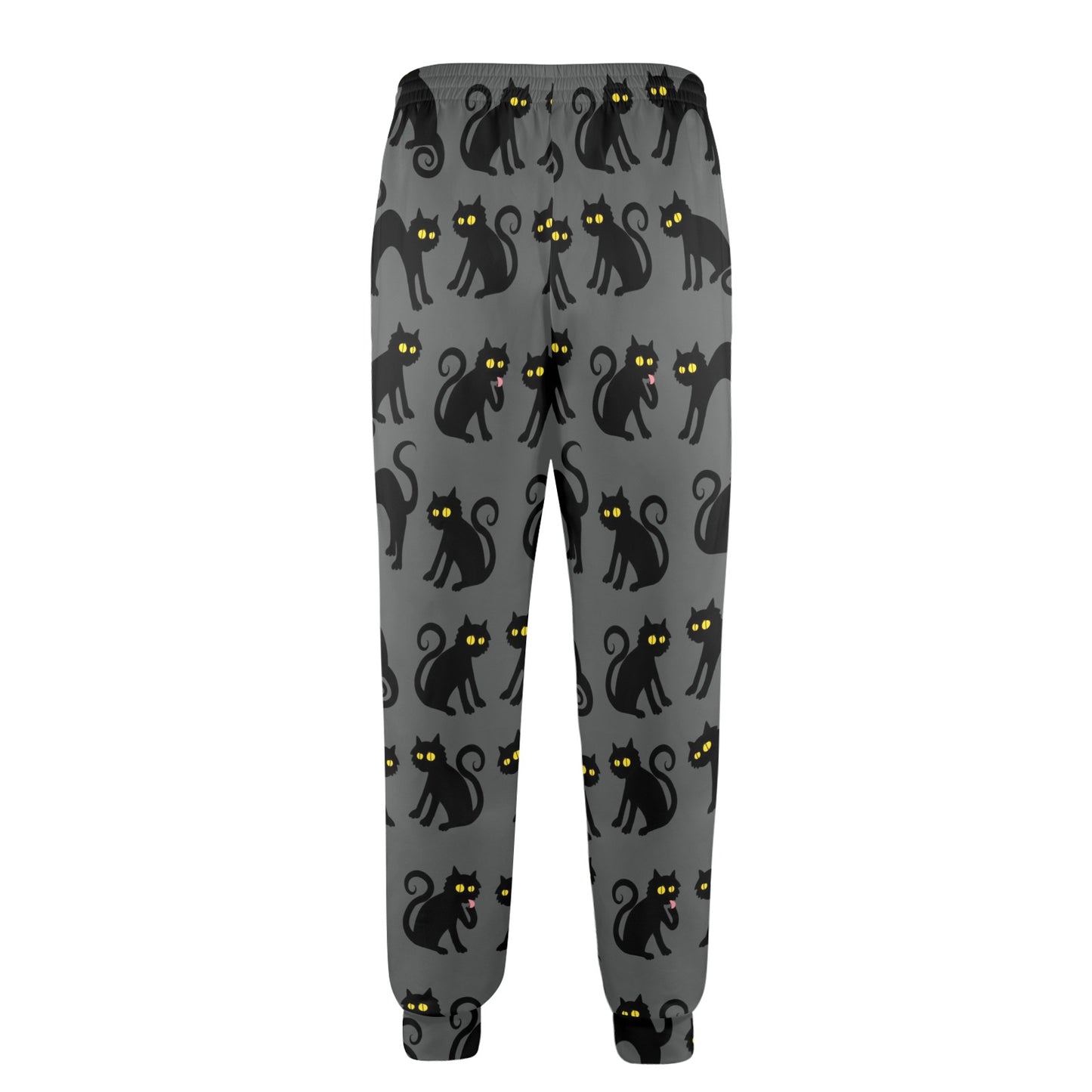 Black Cat Cute Print Pattern Men's Casual Track Pants