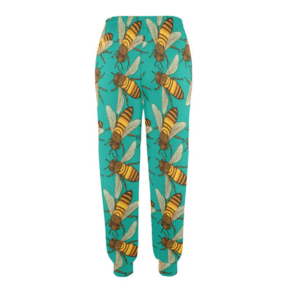 Bee Pattern Print Design BEE04 Women's Casual Track Pants