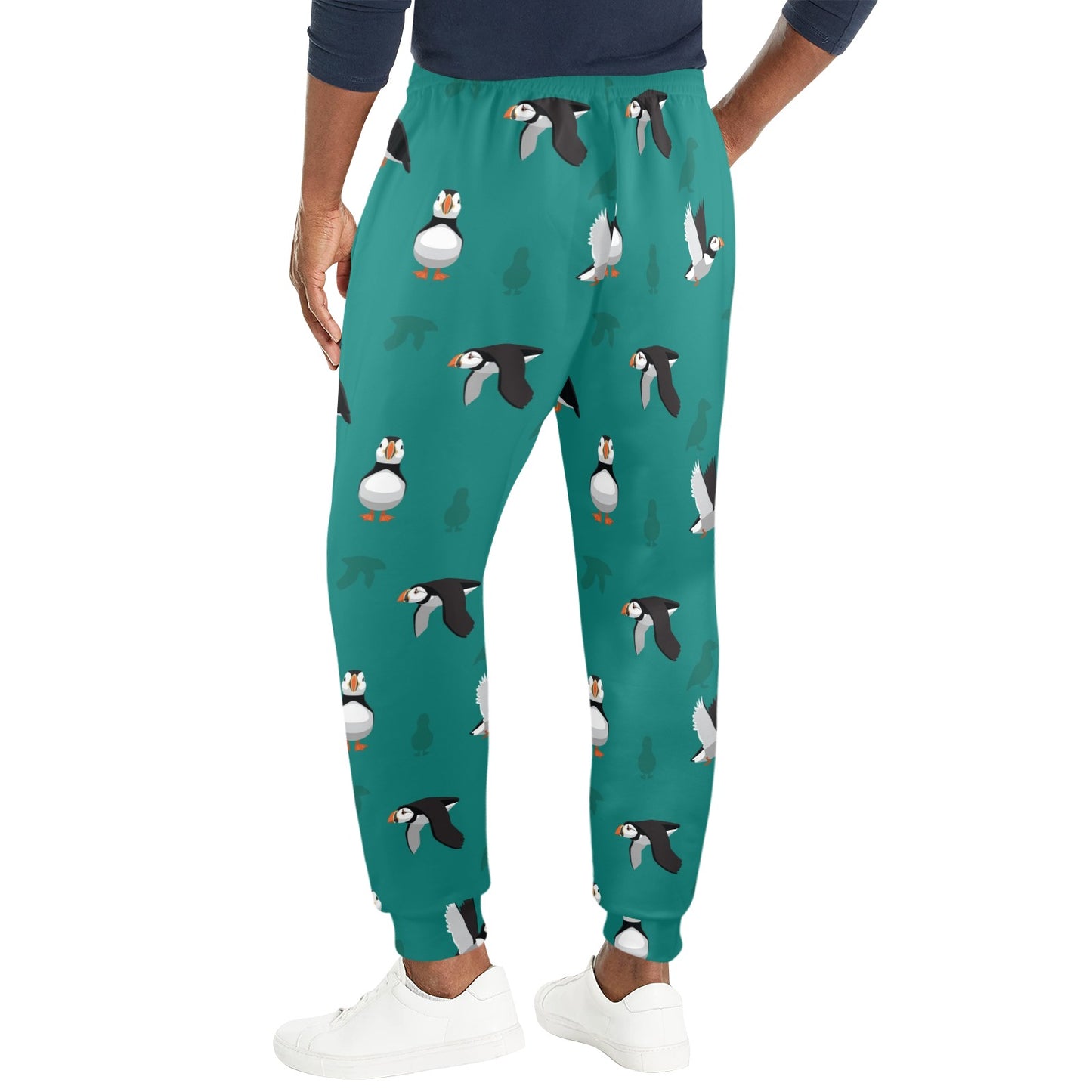 Puffin Pattern Print Design A02 Men's Casual Track Pants