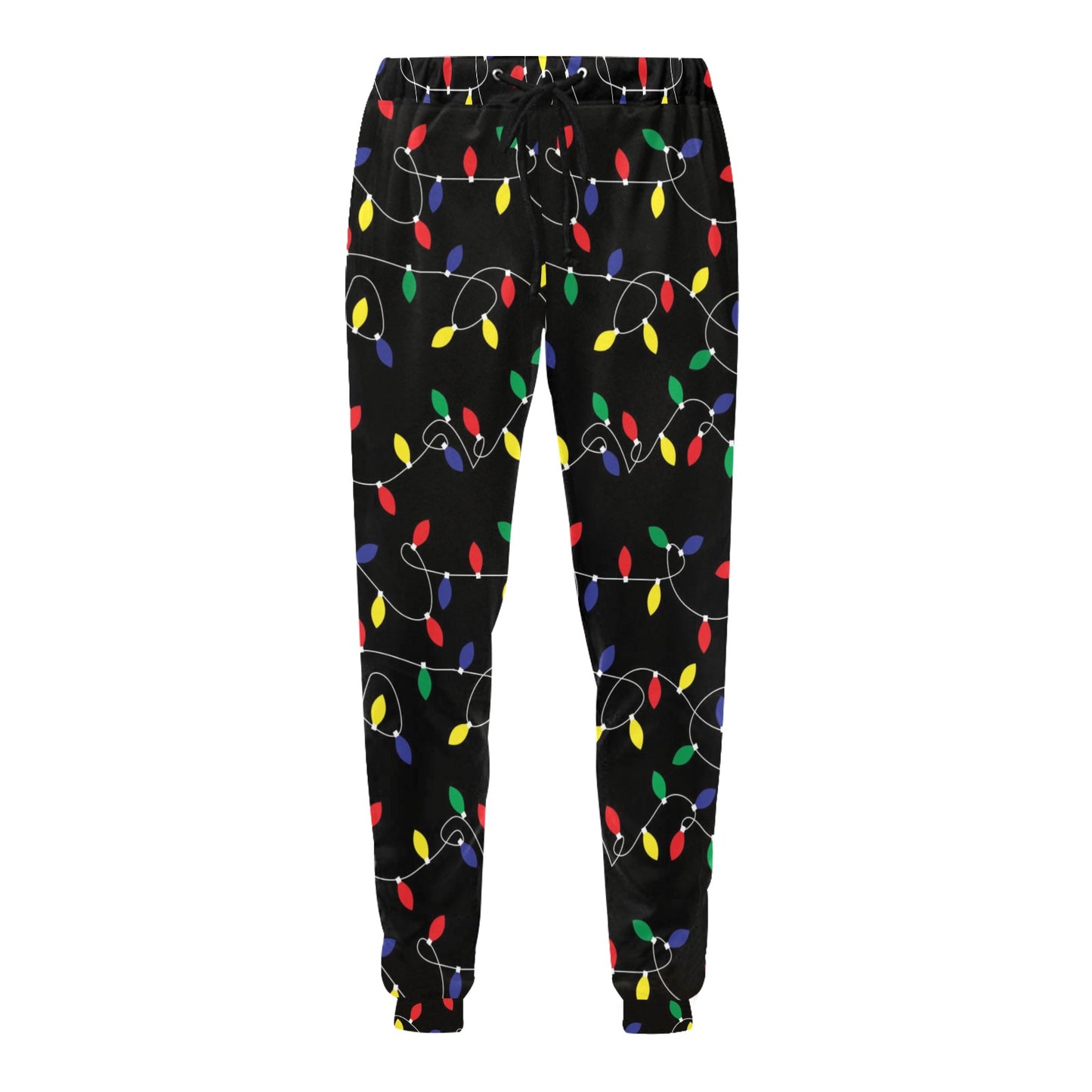 Christmas Light Pattern Print Design 04 Men's Sweatpants