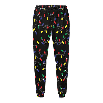 Christmas Light Pattern Print Design 04 Men's Sweatpants
