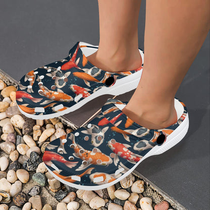 Koi Carp Cute Design Themed Print Unisex Clogs Shoes
