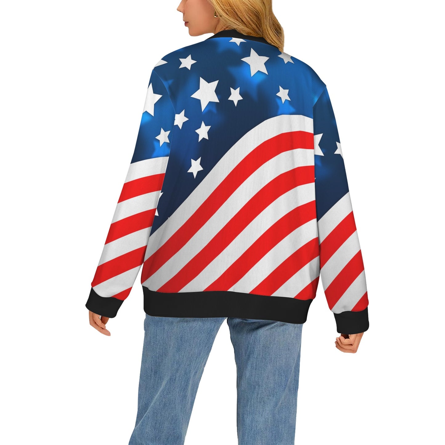American flag Style Women's Cardigan