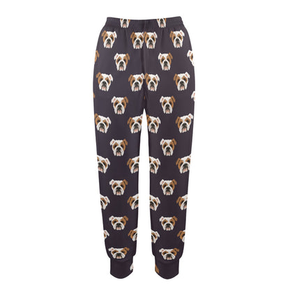 Bulldogs Pattern Print Design 03 Women's Casual Track Pants