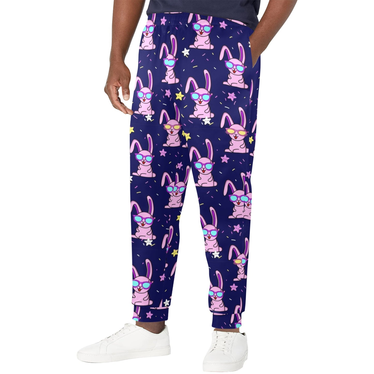 Rabbit Baby Pattern Print Design RB015 Men's Casual Track Pants