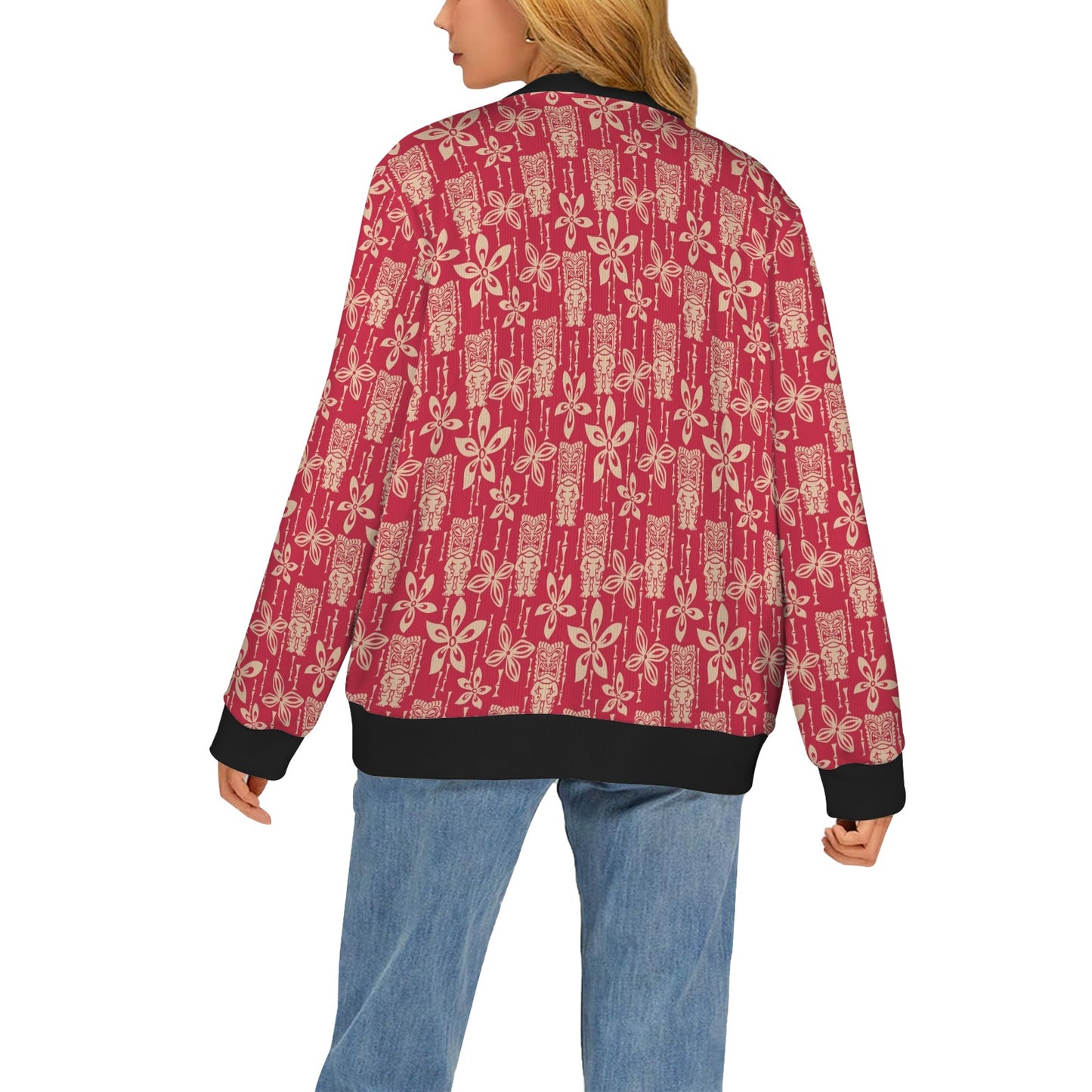 Hawaiian style Design Print Pattern JJ0328 Women's Cardigan