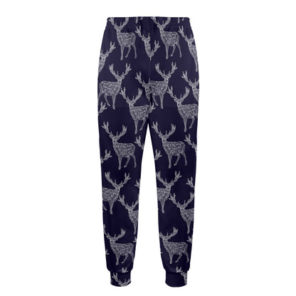 elk Design Print Pattern JJ0196 Men's Casual Track Pants