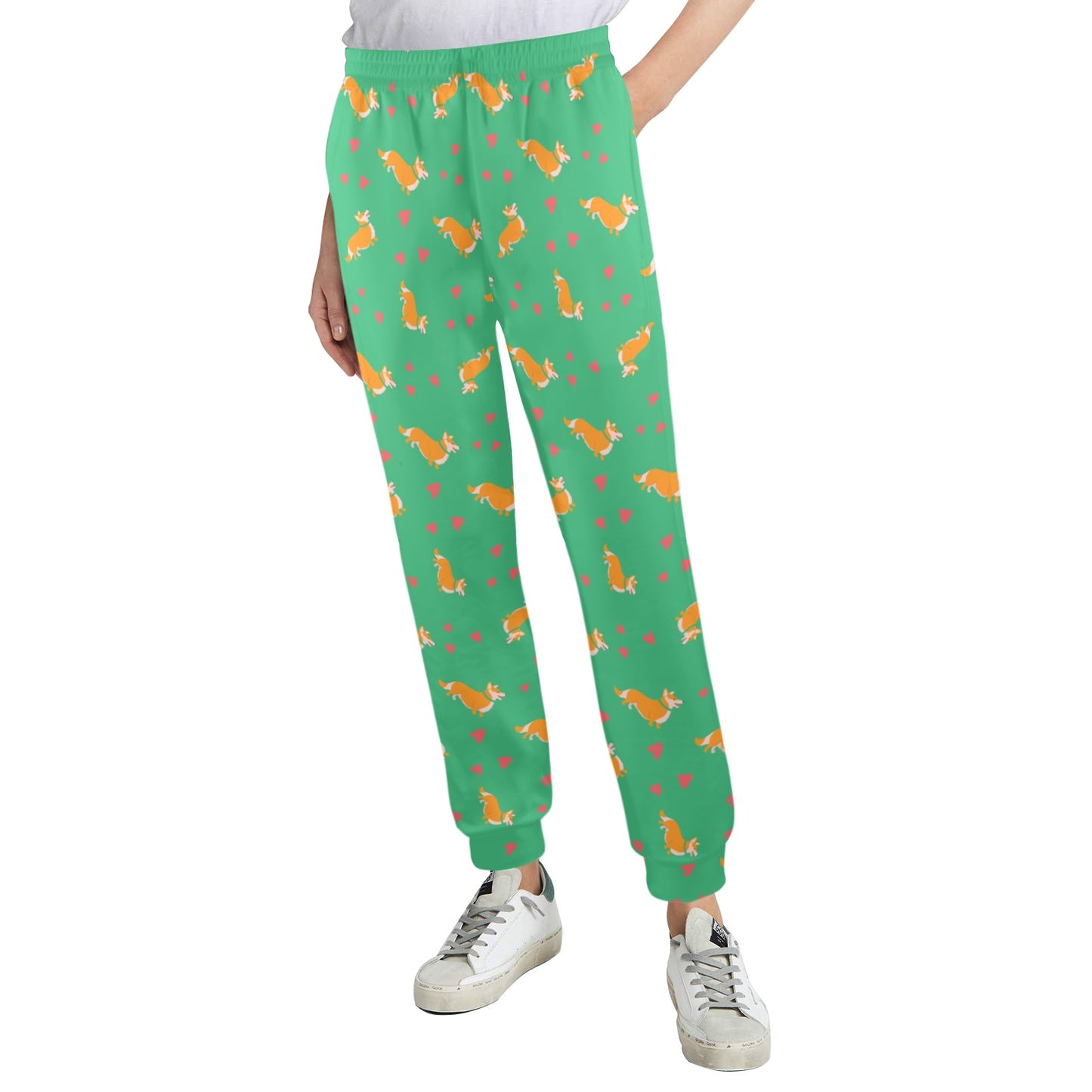 Cardigan Welsh Corgis Pattern Print Design 03 Women's Casual Track Pants