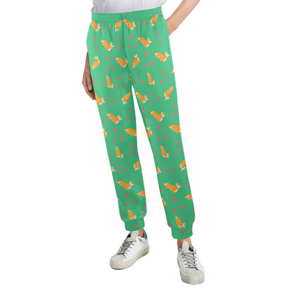 Cardigan Welsh Corgis Pattern Print Design 03 Women's Casual Track Pants